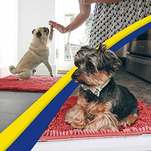 Muddy Mat® Shown on TV – Super Absorbent Microfiber Dog Door Mat for Muddy Paws, Non-Slip Washable Pet Rug