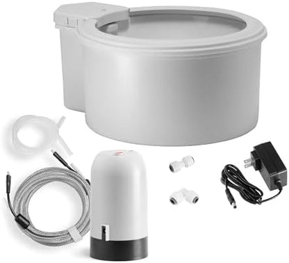 Always Full® 7" Pet Water Bowl and Bottle Pump Bundle, Self-Refilling, Clean Filtered Water