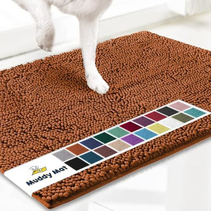 Muddy Mat® | Super Absorbent Door Mat Indoor, Microfiber Quick Dry Chenille Entryway Rug