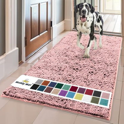 Muddy Mat® | Super Absorbent Door Mat Indoor, Microfiber Quick Dry Chenille Entryway Rug