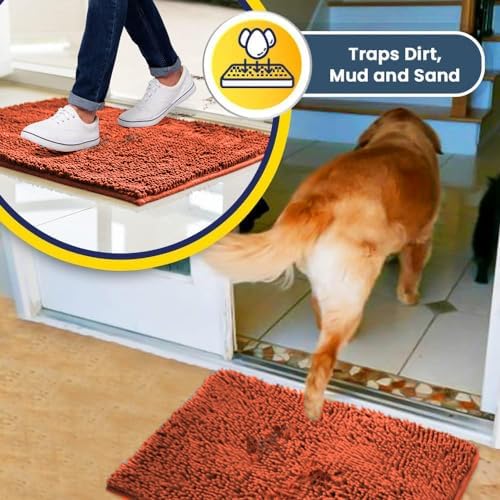 Muddy Mat® | Super Absorbent Door Mat Indoor, Microfiber Quick Dry Chenille Entryway Rug