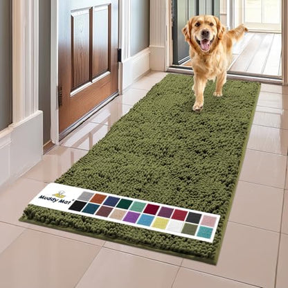 Muddy Mat® | Super Absorbent Door Mat Indoor, Microfiber Quick Dry Chenille Entryway Rug