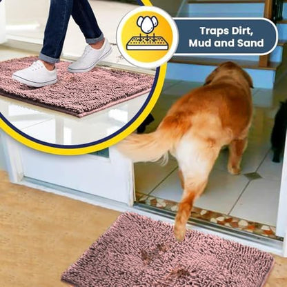 Muddy Mat® | Super Absorbent Door Mat Indoor, Microfiber Quick Dry Chenille Entryway Rug