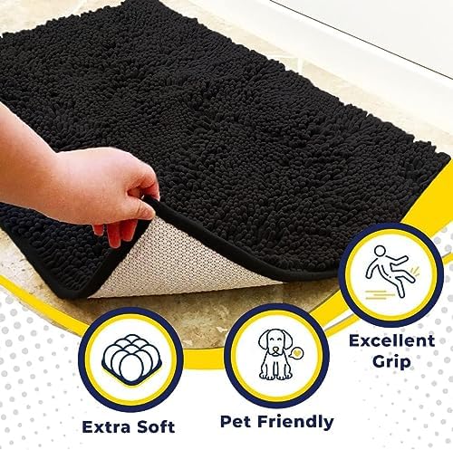 Muddy Mat® | Super Absorbent Door Mat Indoor, Microfiber Quick Dry Chenille Entryway Rug