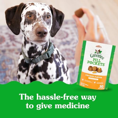Greenies Pill Pockets for Dogs Large Size, Soft Dog Treats, Chicken Flavor, (6) 7.9 oz. Pouches (180 Treats Total)