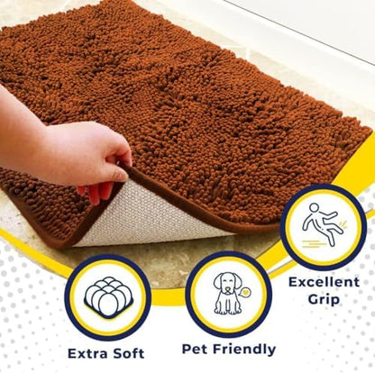 Muddy Mat® | Super Absorbent Door Mat Indoor, Microfiber Quick Dry Chenille Entryway Rug