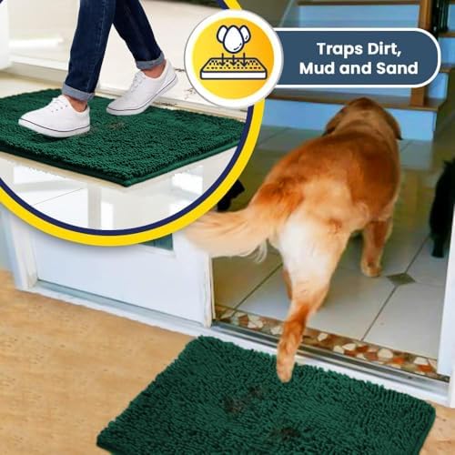 Muddy Mat® | Super Absorbent Door Mat Indoor, Microfiber Quick Dry Chenille Entryway Rug