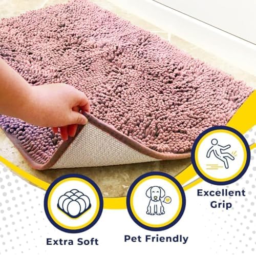 Muddy Mat® | Super Absorbent Door Mat Indoor, Microfiber Quick Dry Chenille Entryway Rug