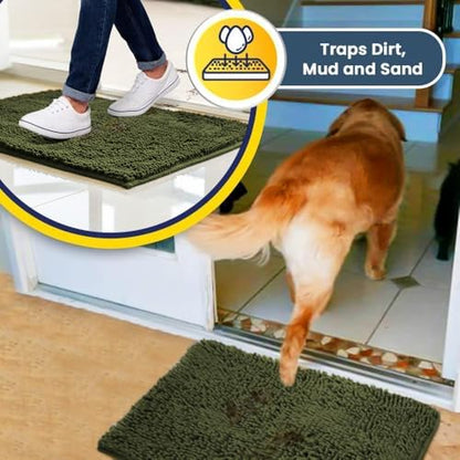 Muddy Mat® | Super Absorbent Door Mat Indoor, Microfiber Quick Dry Chenille Entryway Rug