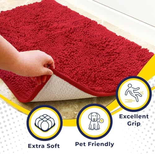 Muddy Mat® Shown on TV – Super Absorbent Microfiber Dog Door Mat for Muddy Paws, Non-Slip Washable Pet Rug