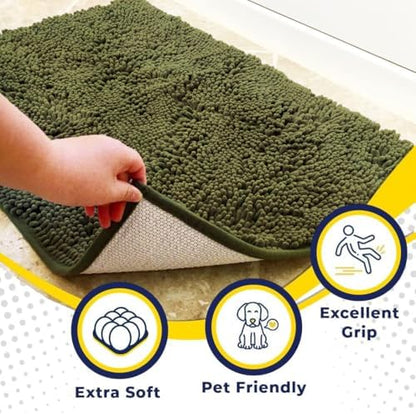 Muddy Mat® | Super Absorbent Door Mat Indoor, Microfiber Quick Dry Chenille Entryway Rug